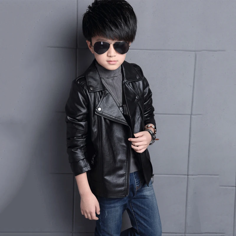 Зимняя верхняя одежда для детей искусственная ( ый) куртки мальчиков кожаные