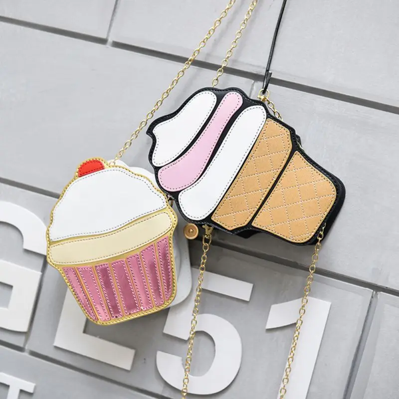 Пакеты для мороженого женщин 2019 милые мини-сумки с мультяшным кексом из