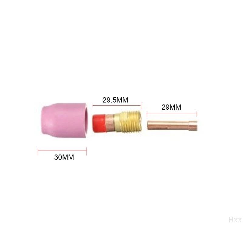 

TIG Welding Torch Stubby Gas Lens Kit Collets Nozzles Back Cap for WP-17/18/26 Series Soldering Set