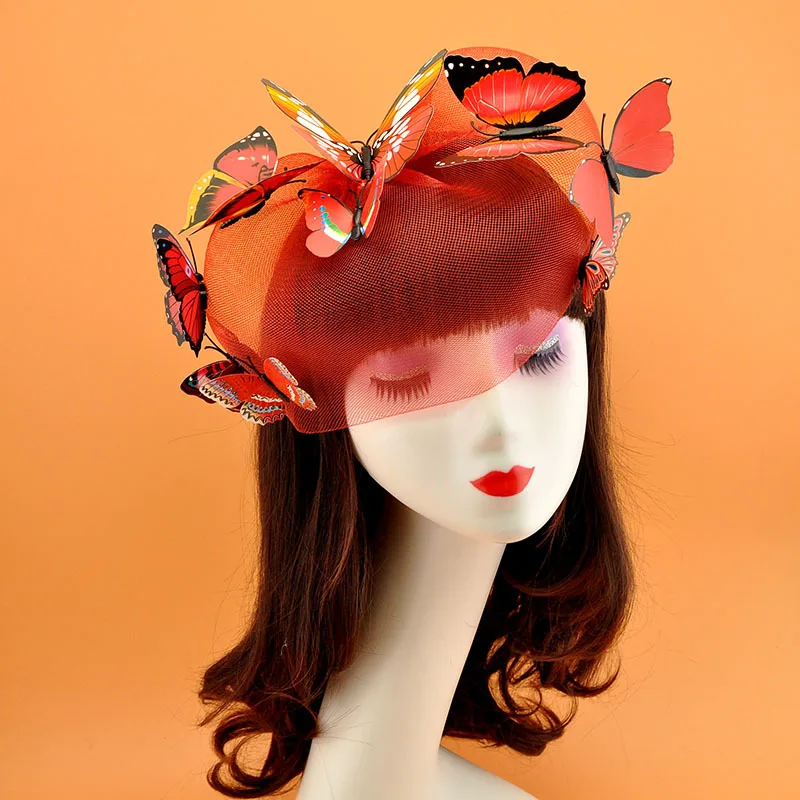 

Женская маска-бабочка для волос, головной убор, свадебное платье, фотография для фестиваля, ночного клуба