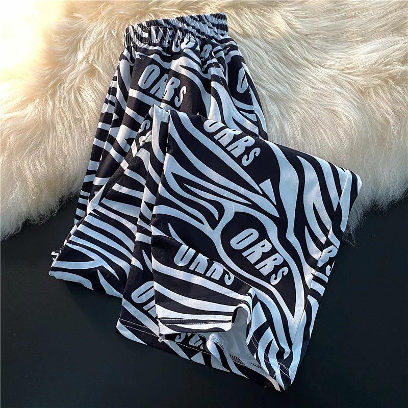 Европейские американские брюки с широкими штанинами в стиле Хай-стрит женские