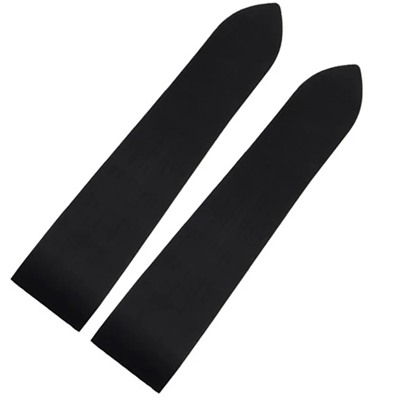 25mm Rubber Waterproof Watchband Fits for Cartier Santos 100 W2020007 Silicone Strap Silver Gold Folding Buckle Black Bracelet