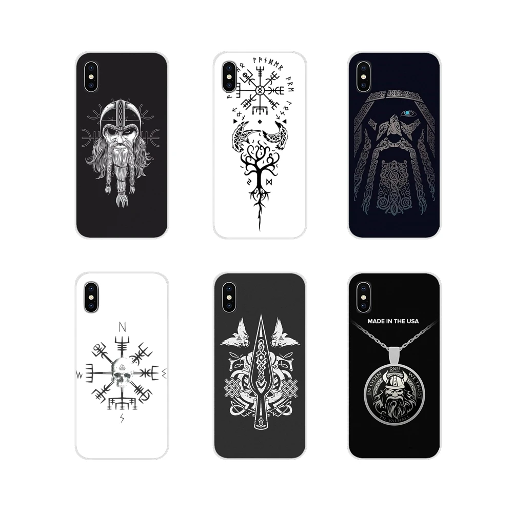 Для Sony Xperia XA1 XA2 XZ1 XZ2 Z2 Z3 compact M2 M4 M5 C6 L2 Ультра Премиум Мягкая сумка чехол Viking Vegvisir Odin