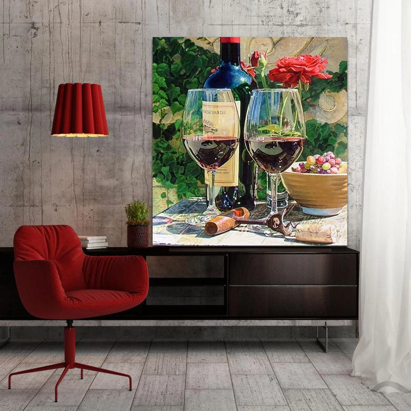 DIY картинки для раскраски по номерам withred вина упражнения рисунок рельеф живописи