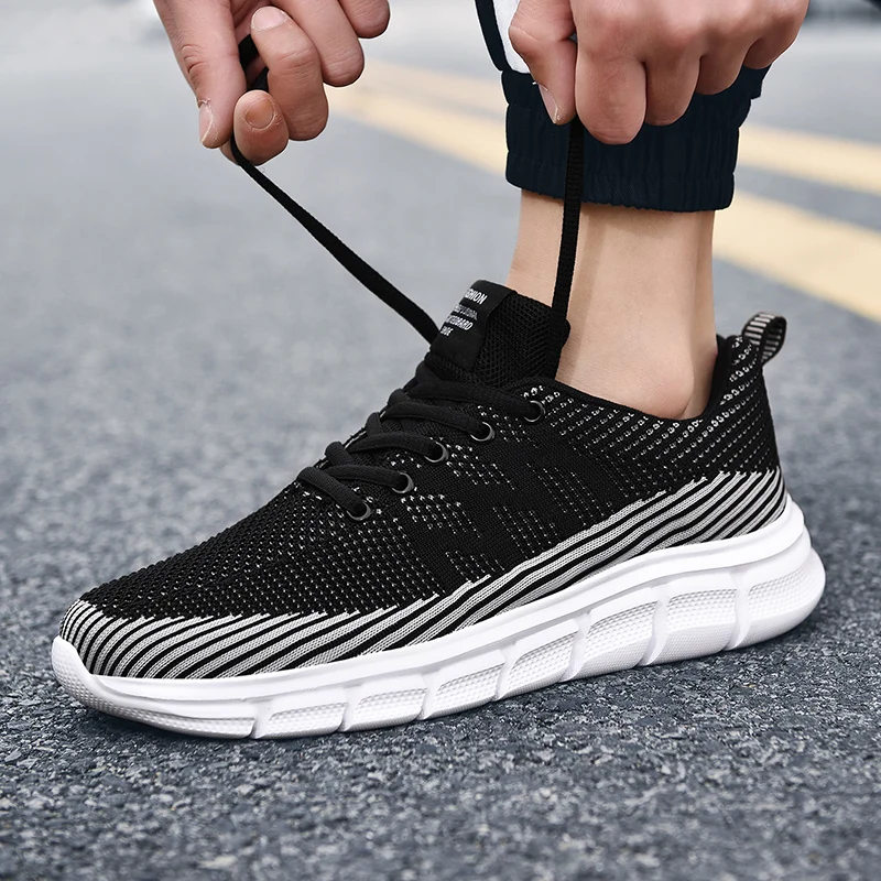 SMS Summer Men Shoes Lace-up Mesh Men Casual Shoes Lightweight Comfortable Breathable Running Shoes Sneakers Feminino Zapatos