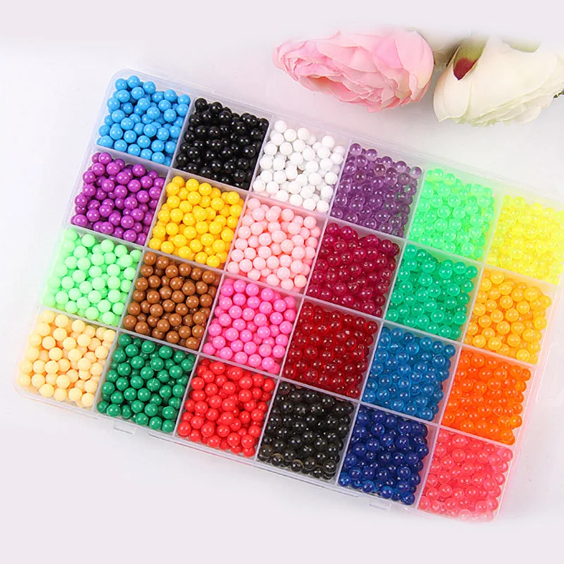 Пазл с бусинами 24 цвета Кристальные цветные бусины сделай сам набор для