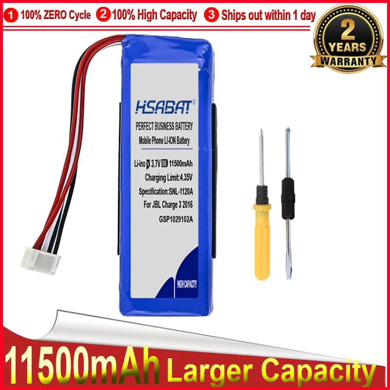 Аккумулятор HSABAT GSP1029102A 11500 мА · ч для JBL Charge 3 версии 2016/Charge 3/Проверьте место 2