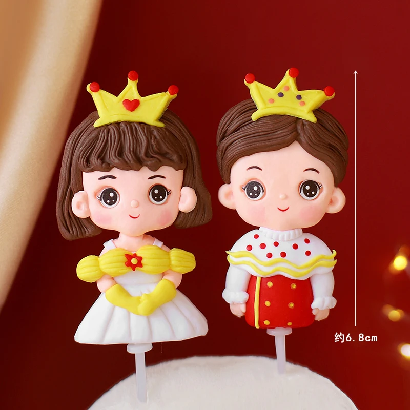 Platinum замок с мультипликационным принтом Princess Prince торт фигурки жениха и невесты
