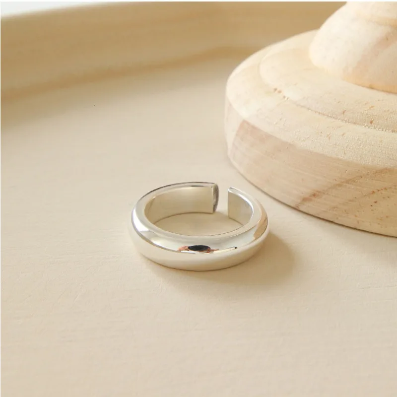 S'STEEL 990 стерлингового серебра Серебряные кольца для Для женщин Открытые Anillos De