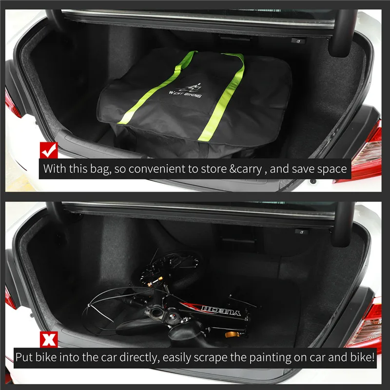 

WEST BIKING Bike Cover Storage Bag Fit for 14/16/20/26/27.5 Inches 700C Folding Bike Portable Thicken Travel Carry Loading Bags