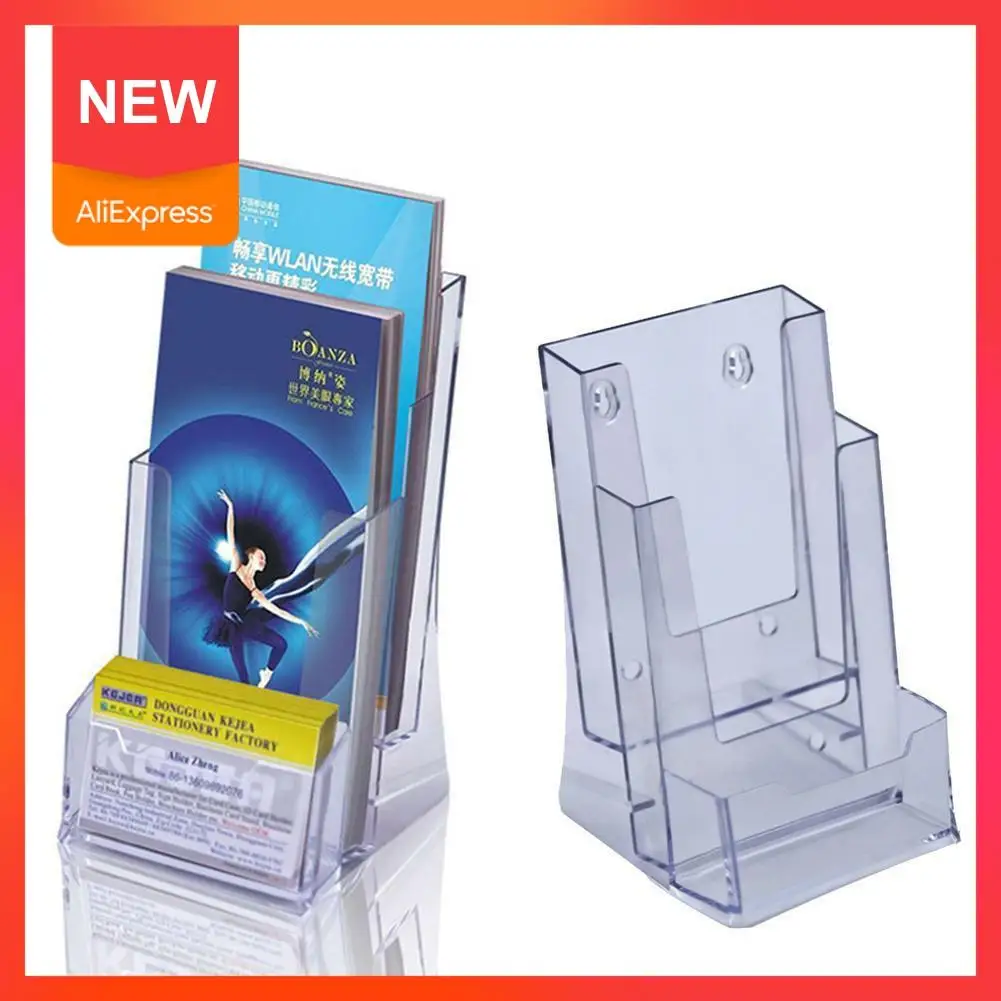 Прозрачная акриловая брошюра для бизнеса с 3 отделениями настольный держатель