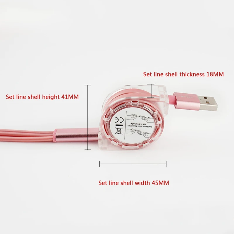 

3 in 1 Micro USB cable Type-c for iPhone Charger Cable Portable Retractable Fast Charging USB Cable for Xiaomi Huawei