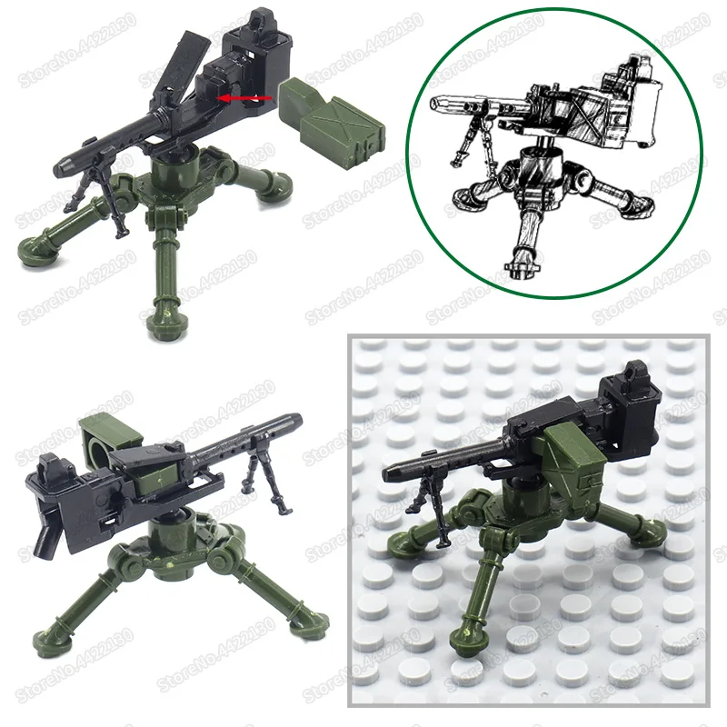 Военная Униформа WW2 M2 пистолет фигурки с оружием армии сборка строительных