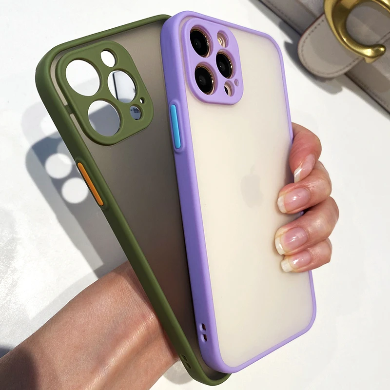Skin-like crash color for Apple's 11pro max phone case iPhone 12 lens all-inclusive 12mini anti-fall silicone case