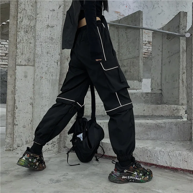 Y Demo Techwear хип хоп Женский светоотражающий светильник брюки для женщин