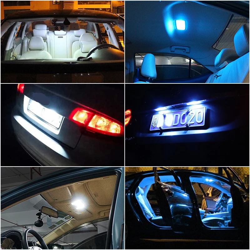 4x W5W T10 LED Light Bulbs 3030 Smd Led Car Light For Volvo C30 S40 S80 V40 V50 V60 V70 Xc60 Xc70 Xc90 Interior Map Dome Lights images - 6