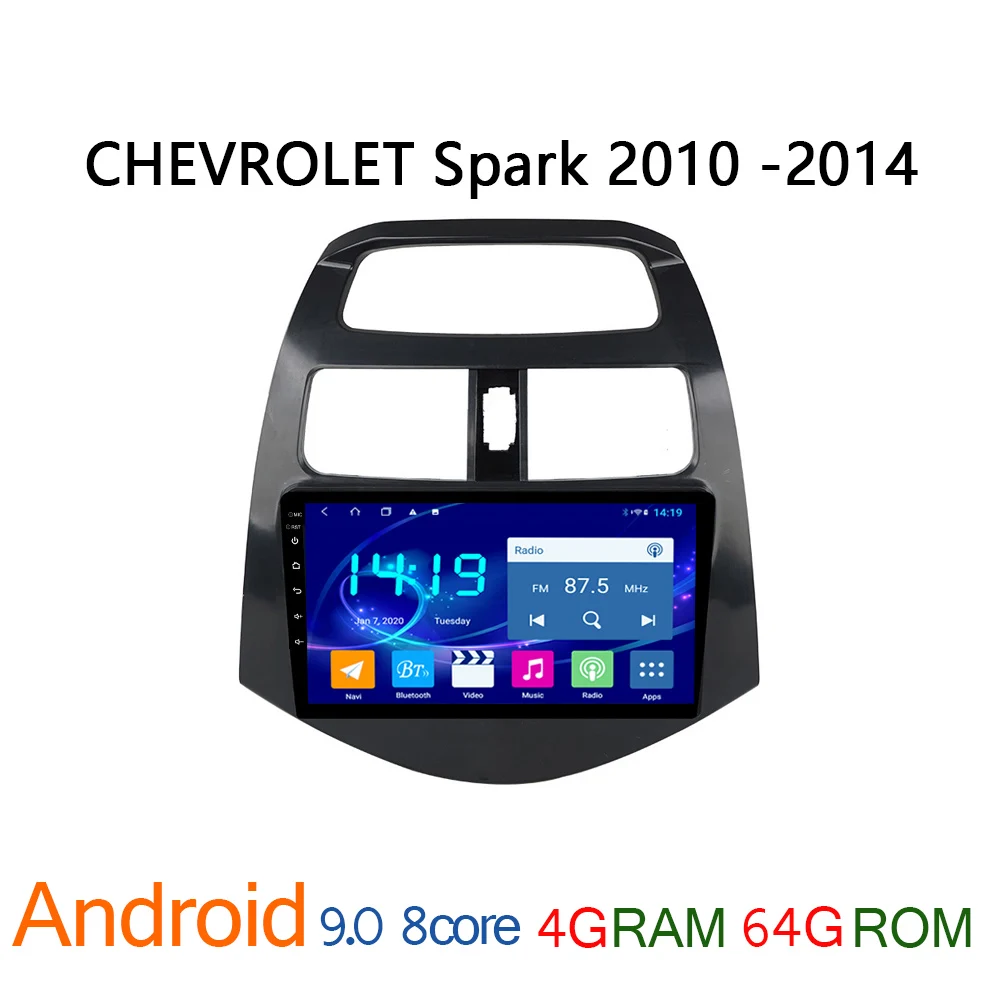 4G + 64G IPS автомобильное радио android для CHEVROLET Spark 2010 2014 Авто Стерео coche аудио carplay