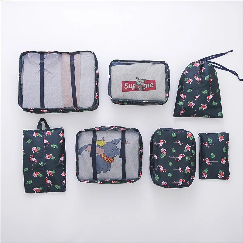 

6 IN 1 Folding Organizer Bag Waterproof Travel Storage Case Portable Business Trip Shoe Underwear Independent Packing Kit