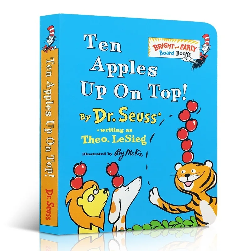 

Picture Book Educational Toys for Children Montessori English Language Children Classroom Reading Book Ten Apples Up on Top Book