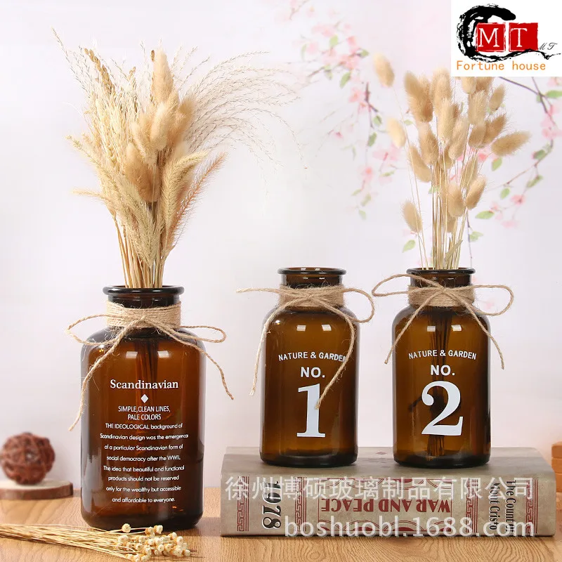 Креативная Скандинавская стеклянная ваза гидропонная современные