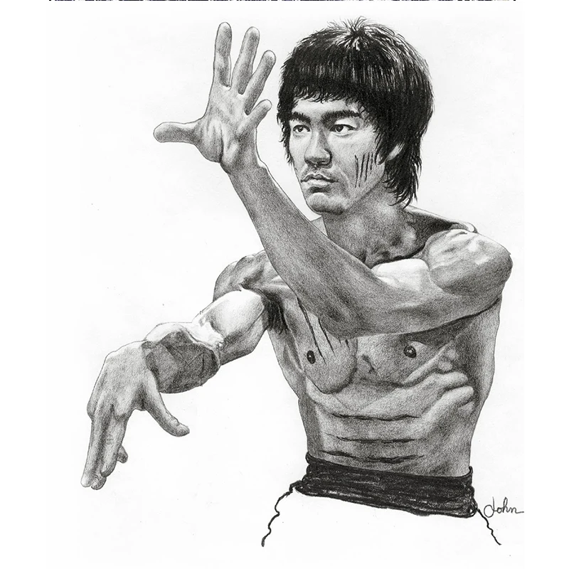 5d алмазная картина Брюс Ли Кунг Фу полностью квадратная Алмазная вышивка мозаика