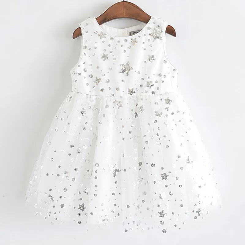 

2021 New Summer Children's Dress Sleeveless Star Princess Dress
