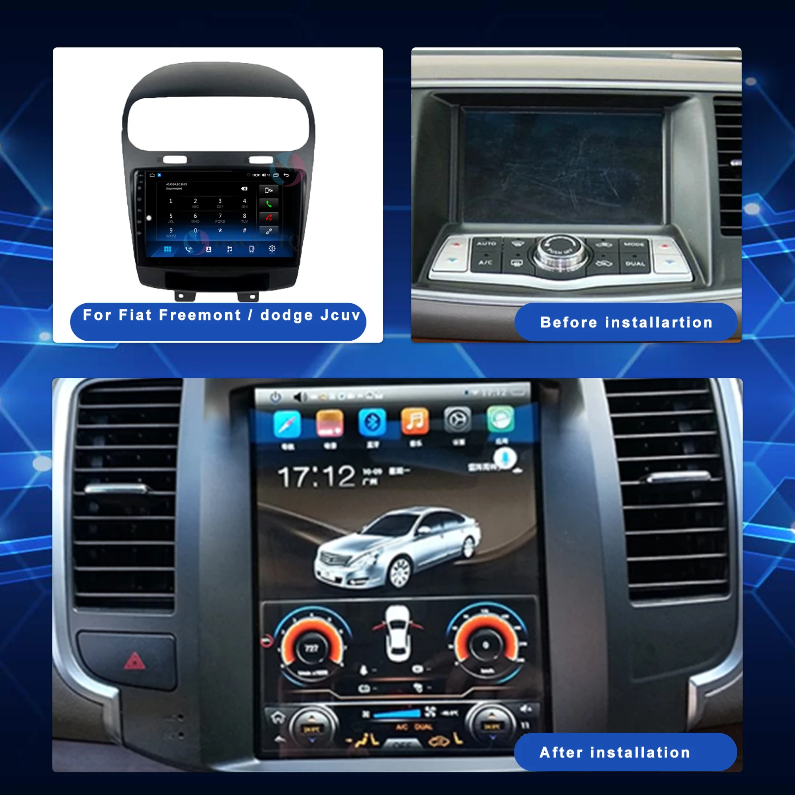 Автомобильный смарт-радиоприемник Fiat Freemont / dodge Jcuv gps-навигатор для автомобиля 4G