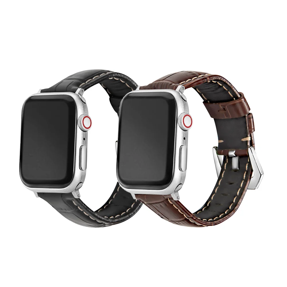 

Ремешок из натуральной кожи для apple watch band 44 мм 38 мм, роскошный браслет для apple watch band 42 мм 40 мм series SE 6 5 4 3 2 1