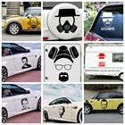 Наклейки во все тяжкие для автомобиля, креативные наклейки на двери автомобиля, двухцветные, дизайн наклейки на ручку, наклейки