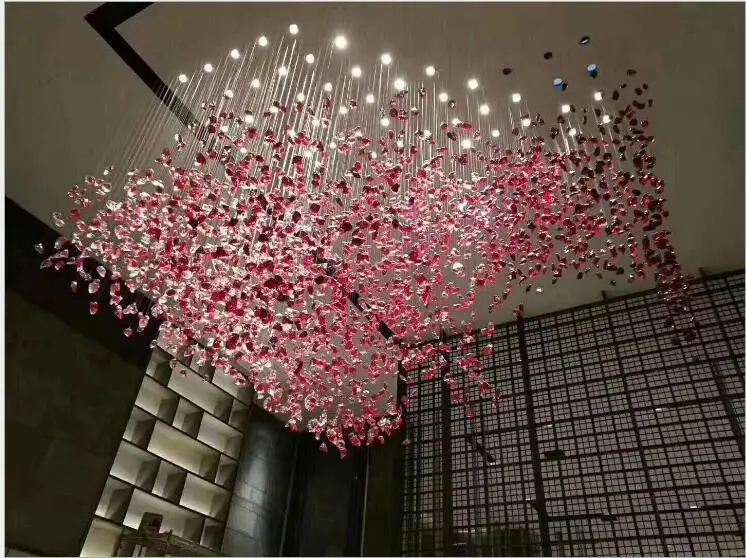 Инженерная индивидуальная лампа из хрустального стекла для отеля большой отдел