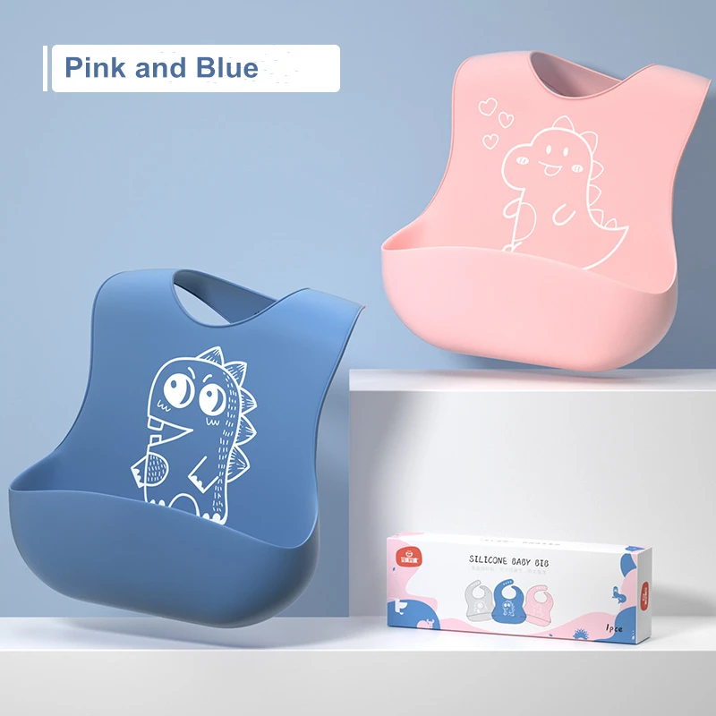 

Baby tableware fork set silicone waterproof baby bib stainless steel fork set for baby eat training