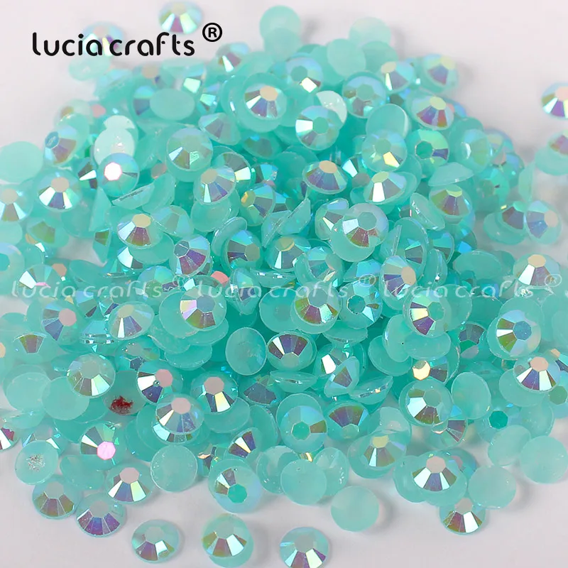 Lucia crafts 500 шт/1000 шт 5 мм AB FlatBack ИМИТИРОВАННАЯ Конфета из смолы Стразы Мобильный телефон DIY дизайн ногтей G0307