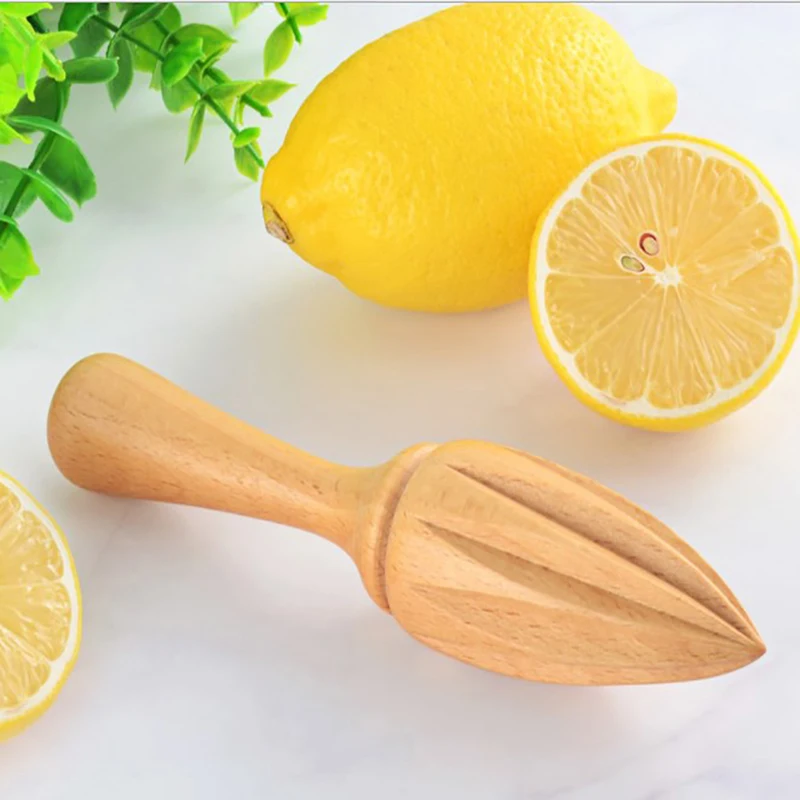 

1pc Ten-corner Shape Wooden Lemon Squeezer Hand Press Manual Juicer Fruit Orange Citrus Juice Extractor Reamers Kitchen Products