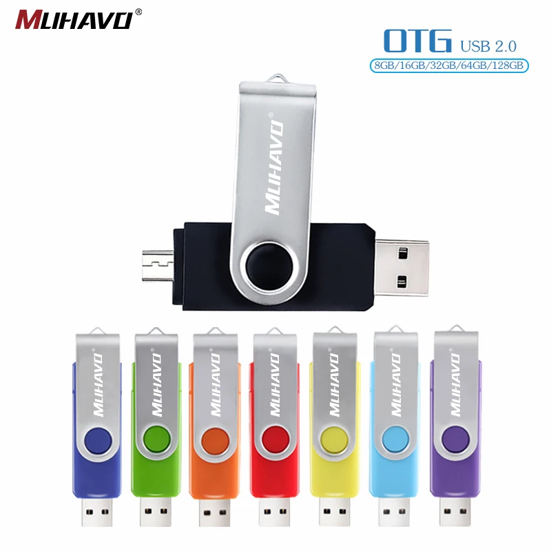 OTG USB флеш накопитель 128 ГБ 16 8 4 64 Гб металлический otg cle usb 2 0 32G запоминающие