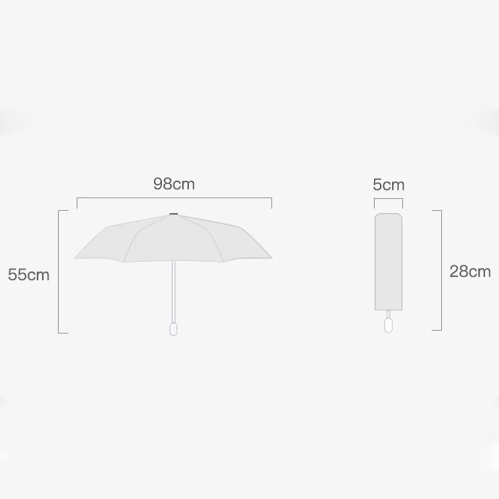 

Women's Umbrella Automatic 3-Stage 8 Ribs White Pink Folding Umbrella Rain And Sun Protection Female Parasol For Girls Anti UV