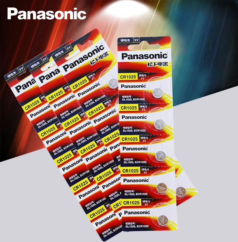 

20 шт./лот Panasonic 100% Origina CR1025 CR 1025 3V литиевая батарея кнопочный аккумулятор