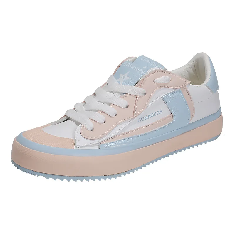 

2021 Spring New Leather Canvas Shoes Women Student Ins Casual Shoes Korean Running Shoes White Shoes Tide