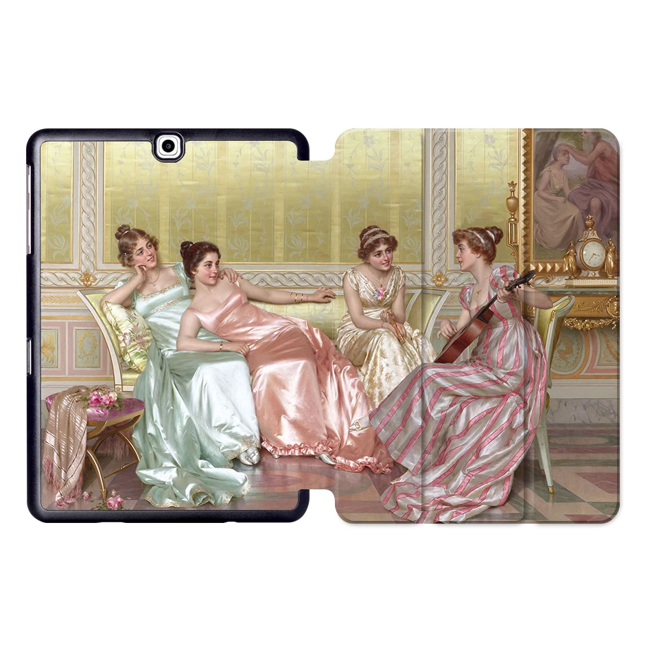 MTT чехол с масляными рисунками для samsung Galaxy Tab S2 9,7 дюймов из искусственной кожи, трехслойный чехол-подставка для планшета, чехол SM-T810 T813 T815 T819 - Цвет: SS11