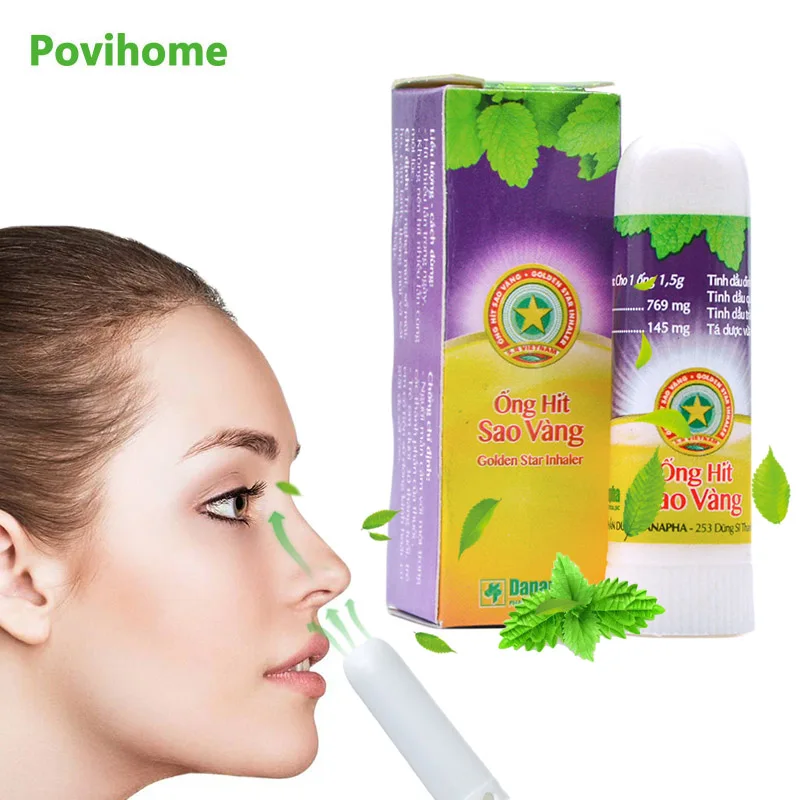 

1Pcs 100% Original Vietnam Nasal Inhaler Mint Essential Oil Relieve Rhinitis Sinusitis Nasal Congestion Cream Nose Care Plaster