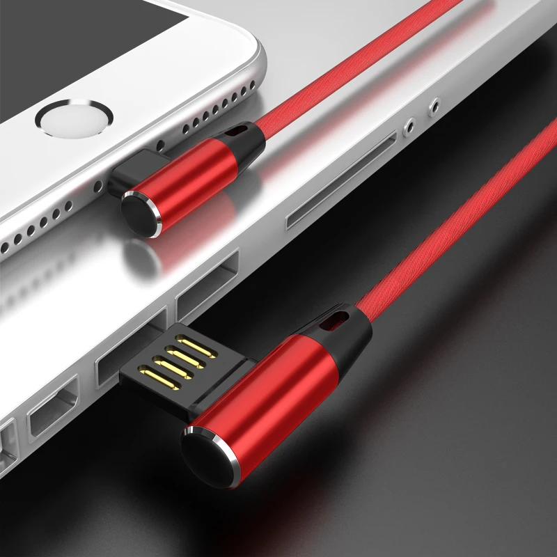 90 градусов L type-c 3,1 шнур данных зарядное устройство Usb-c для samsung Xiaomi huawei USBC type C 2.4A 2A Быстрая зарядка Usb C кабель usb type C - Цвет: Красный