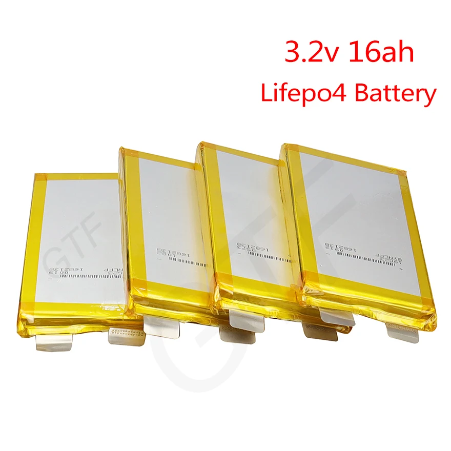 

4 шт. Новый 16Ah Lifepo4 перезаряжаемый аккумулятор 3,2 В 16000 мАч для DIY 24 В 12 В 36 В электрический велосипед Мотоцикл Мощность автомобили Аккумулятор