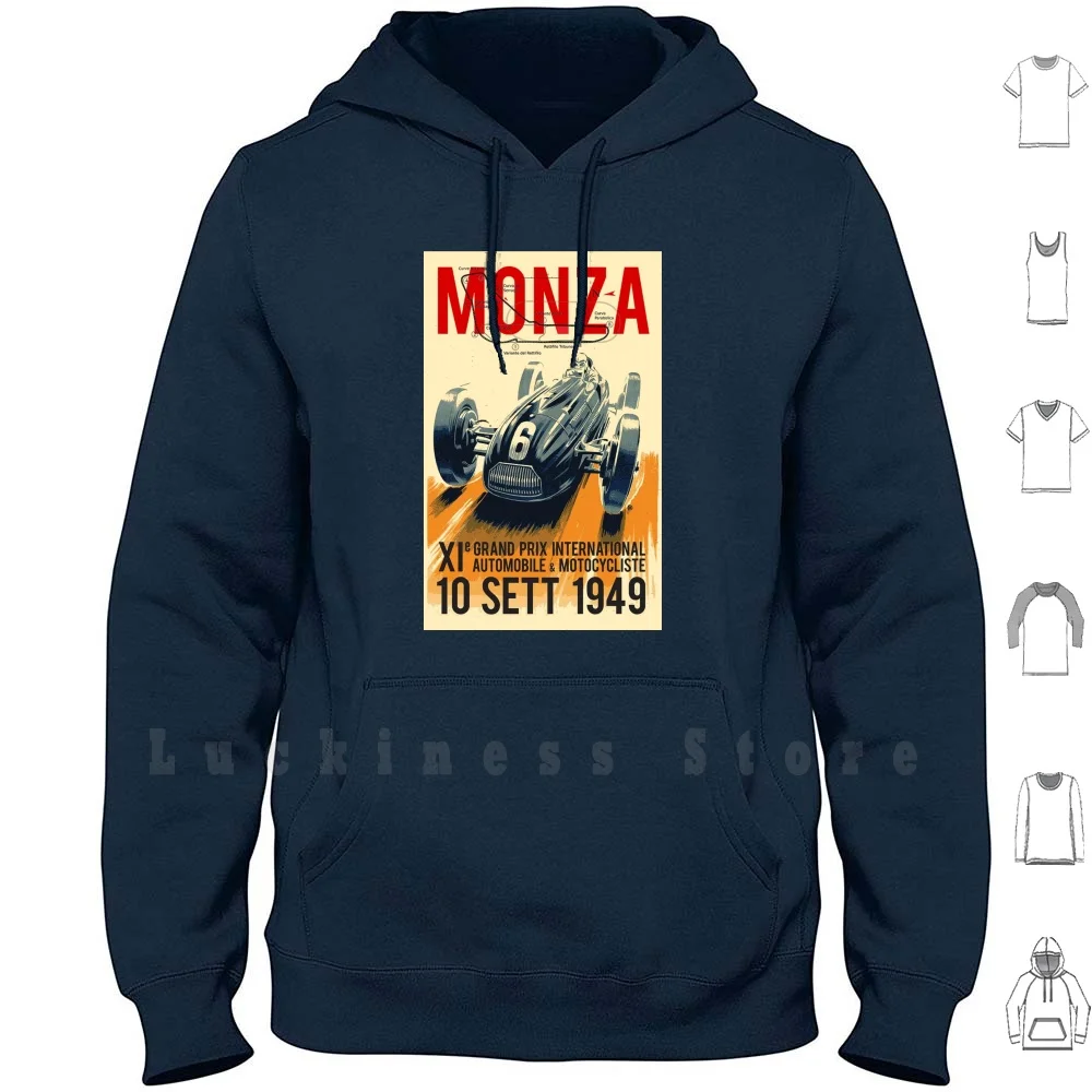 

Monza Grand Prix ; Vintage Auto Racing Print hoodies Monza Monaco Grand Prix Auto Racing Automobiles