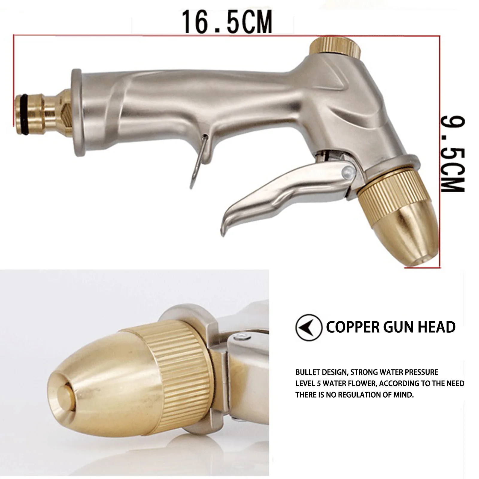 

1/2/3PCS Multifunctional Watering All Copper Nozzle High Pressure Punching Car Portable Extendable Garden Watering Sprayer