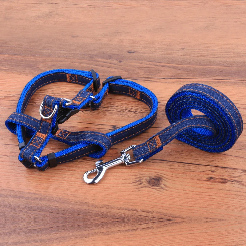 Новинка основа и ремень из искусственной джинсовой ткани для собаки ошейник-цепь