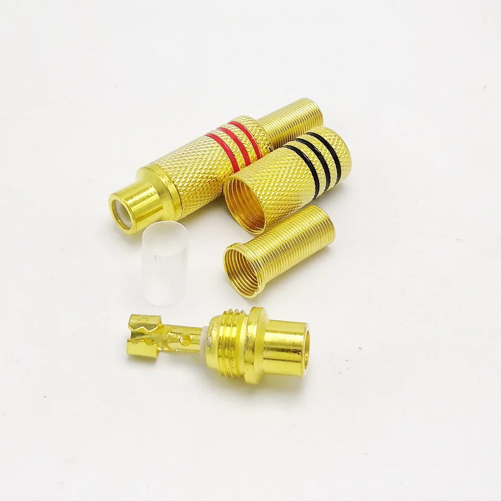 Позолоченный красный и черный RCA гнездо гнездовой разъем 10 шт./лот|socket stand|socket