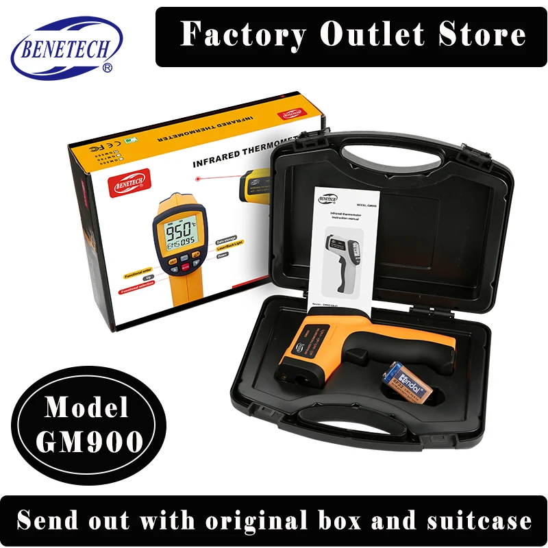 Цифровой инфракрасный термометр GM320 с лазерным ЖК дисплеем Бесконтактный