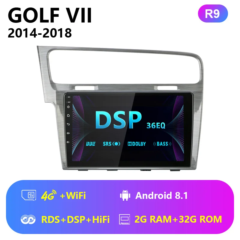 4G Wifi with RDS DSP Jansite 4G RDS 1" автомобильное радио для Volkswagen Golf 7 VII- Wifi Android мультимедиа сенсорного экрана видеоплееры с CANBUS - Цвет: 4G Wifi with RDS DSP