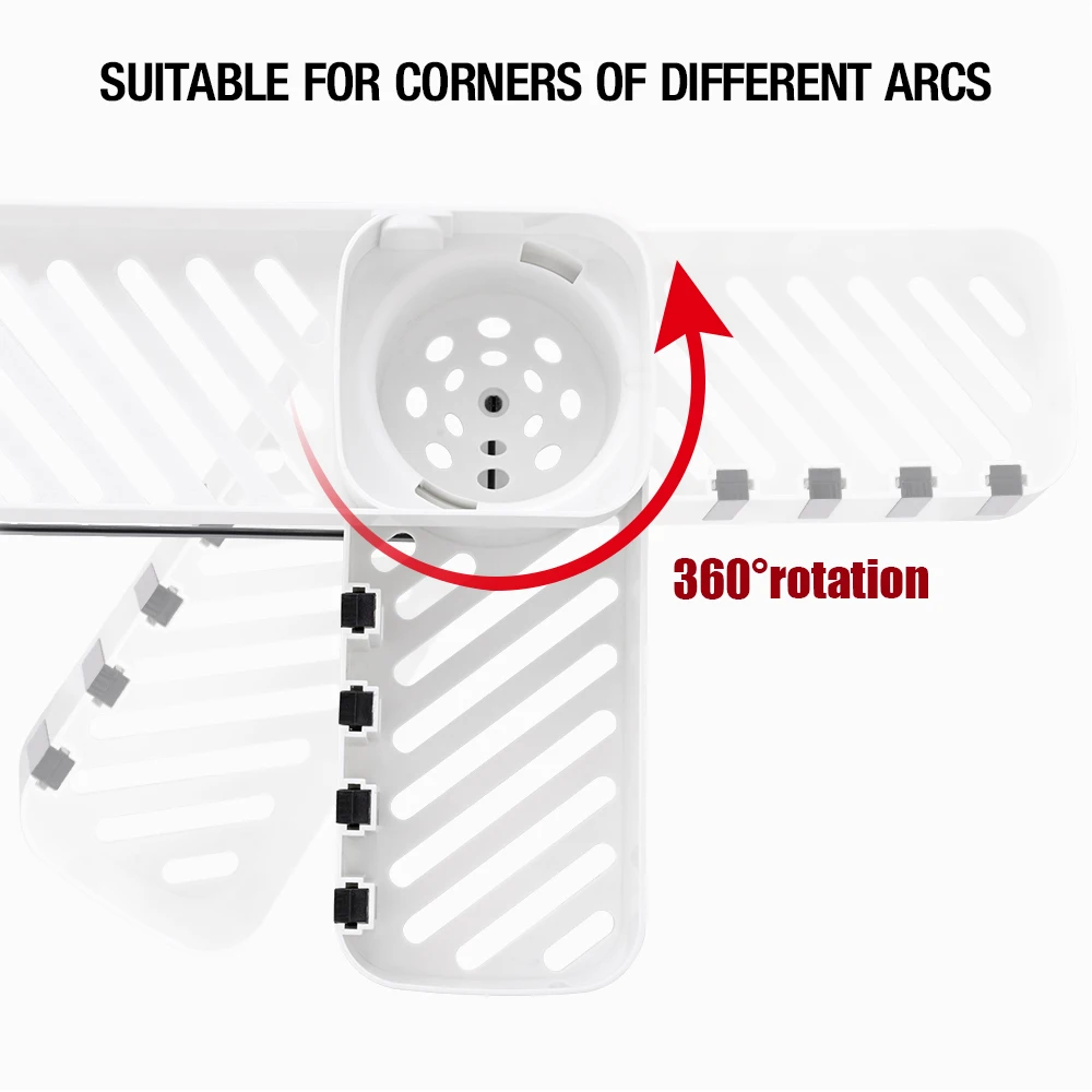 Угловой Органайзер для ванной комнаты полка подставка шампуня
