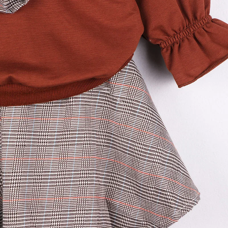 Детская одежда для девочек Cet Осенняя Толстовка с длинным рукавом коричневого