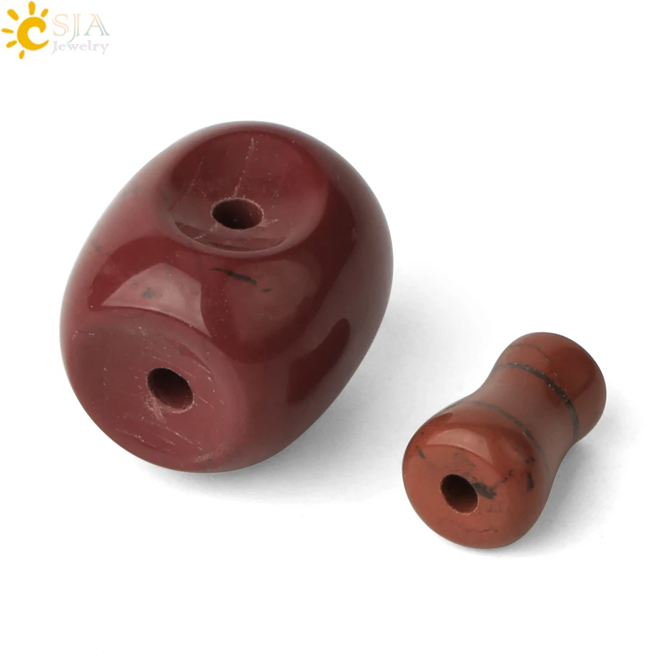 CSJA Natural Stone Red Jaspers Tee Beads Jewelry Accessories Set for Making Necklaces Bracelets Female Men DIY Crafts Gifts G395 | Украшения